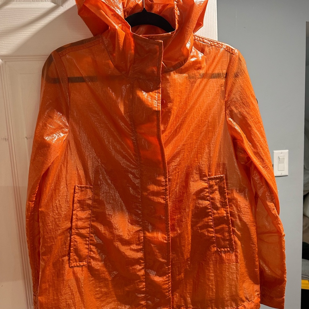Italian outerwear Colmar Orange hooded rain coat jacket